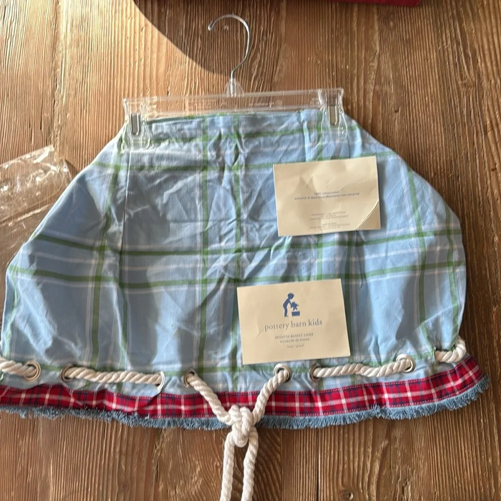 Pottery Barn Kids blue Regata Large Basket Liner